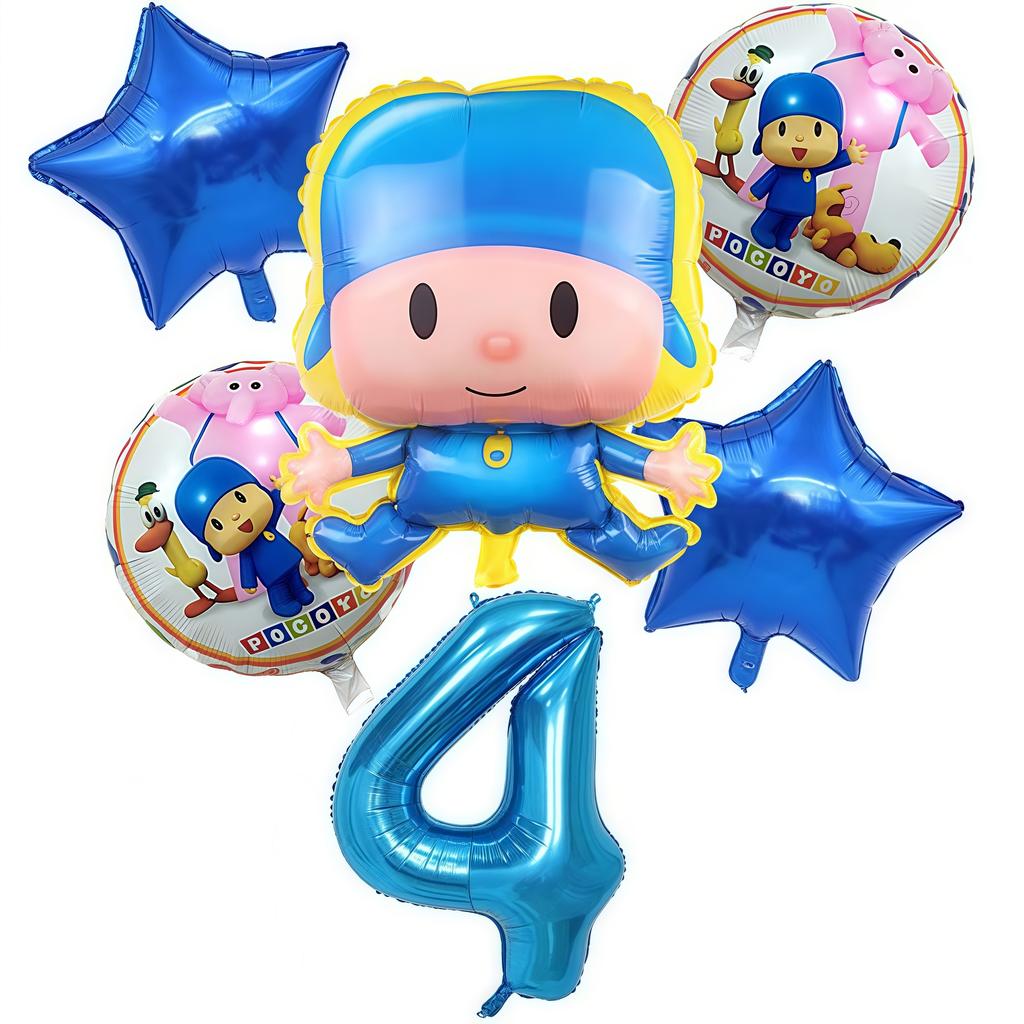 Украшения на День Рождения Pocoyo Одноразовая Посуда Стакан Тарелка Воздушный Шар Баннер Для Детей Подарок Декор для Детского Праздника Товары для Вечеринки Подарок