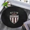 AS Monaco FC Round Area Rug,Carpet Rug for Living Room Bedroom Sofa Playroom Decor,Non-slip Floor Mat
