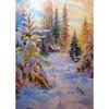 DIY Зимний Снег Живописный 5D Алмазная Картина Полный Круглый Дрель Алмазная Вышивка Крестом Мозаика Наборы Стены Искусства Домашний Декор