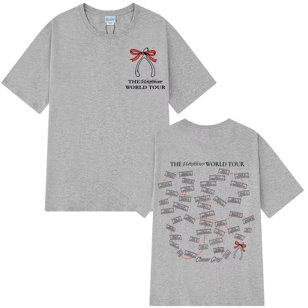 Конан Грей Wishbone World Tour Печатные футболки Мужские Женские Модные футболки С коротким рукавом Свободные Хлопок Эстетичные Трендовые Футболки