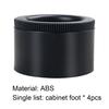 Ножки для шкафа, 4 шт./компл., износостойкие, сильная несущая способность, АБС-пластик, круглая регулируемая по высоте мебельная ножка для дома