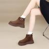 Thick-soled Suede Martin Boots Women's New Winter Velvet Warm and Tall and Thin Snow Boots