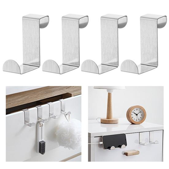 4 шт. крючки для задней двери, нержавеющие, антидеформационные, прочные, выдерживающие нагрузку, органайзер для полотенец, вешалки для шкафа