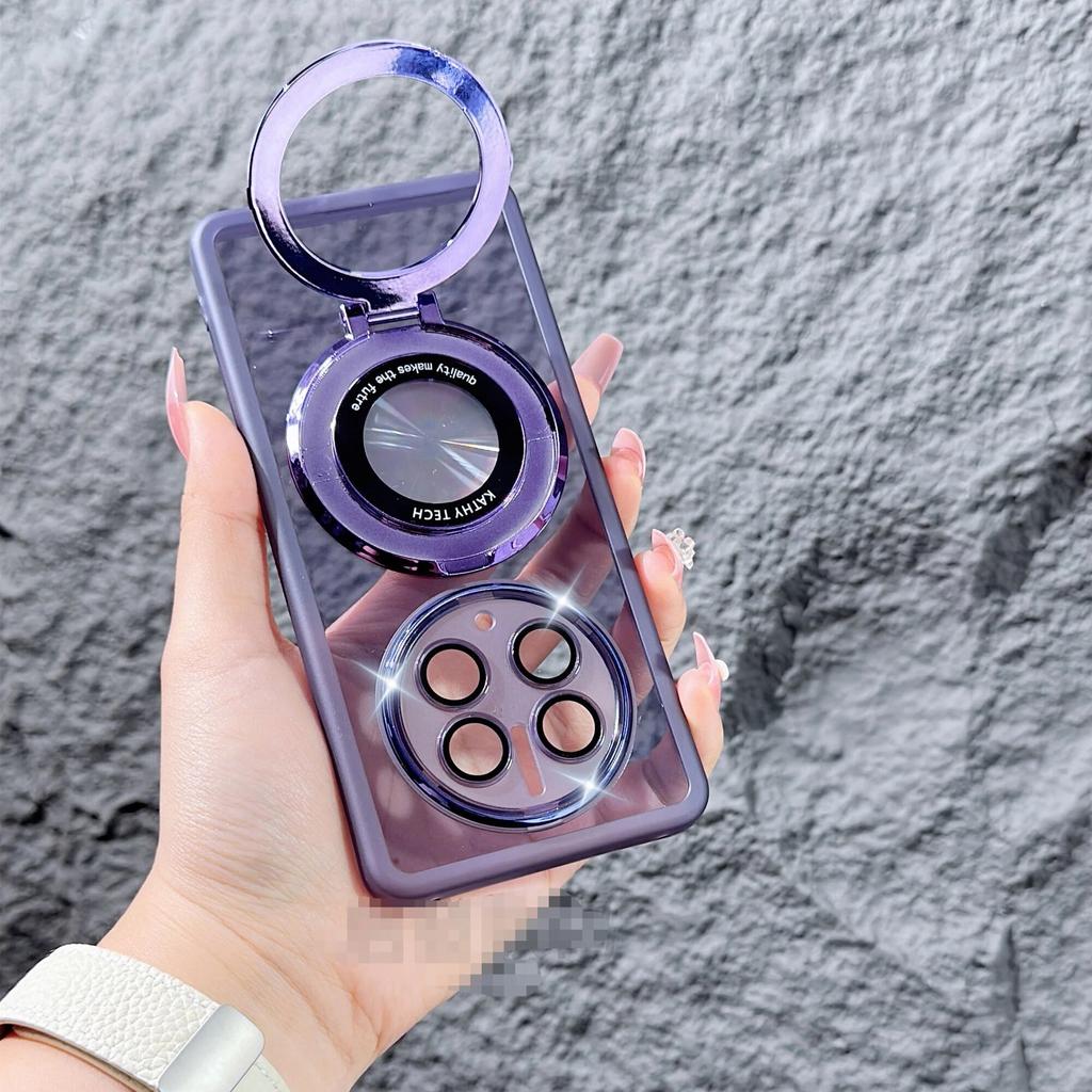 Для OPPO Realme 12 Pro Plus 12+ чехол из прозрачного мягкого ТПУ с кольцевой подставкой, защитная задняя крышка с магнитной линзой, чехол для Realme12 11Pro Plus 10 9i Shell