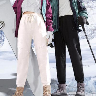 Женские повседневные утолщенные спортивные брюки с флисовой подкладкой, осень-зима, высококачественные теплые свободные длинные спортивные брюки-джоггеры