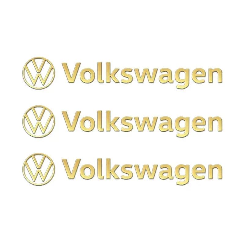 For VOLKSWAGEN VW 3pcs Metal Car Inner Door Handle Emblem Sticker Decoration for Volkswagen Polo GTI Golf Jetta Beetle Polo Tour