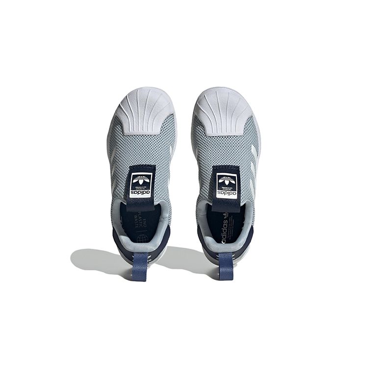 Adidas Оригинальные Superstar 360 Mesh Повседневные Прочные Низкие Детские Кеды для Скейтбординга Детские Кроссовки Синие Белые IF5917