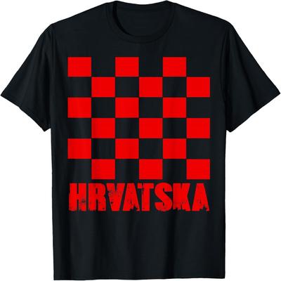 Футболка Хорватия Хорватский Флаг Hrvatska Стиль Футбольной Майки