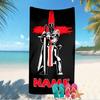 Customizable personalized beach towels Knights Templar themed designs.Suitable for the beach, yoga, sports;ideal as beach accessories