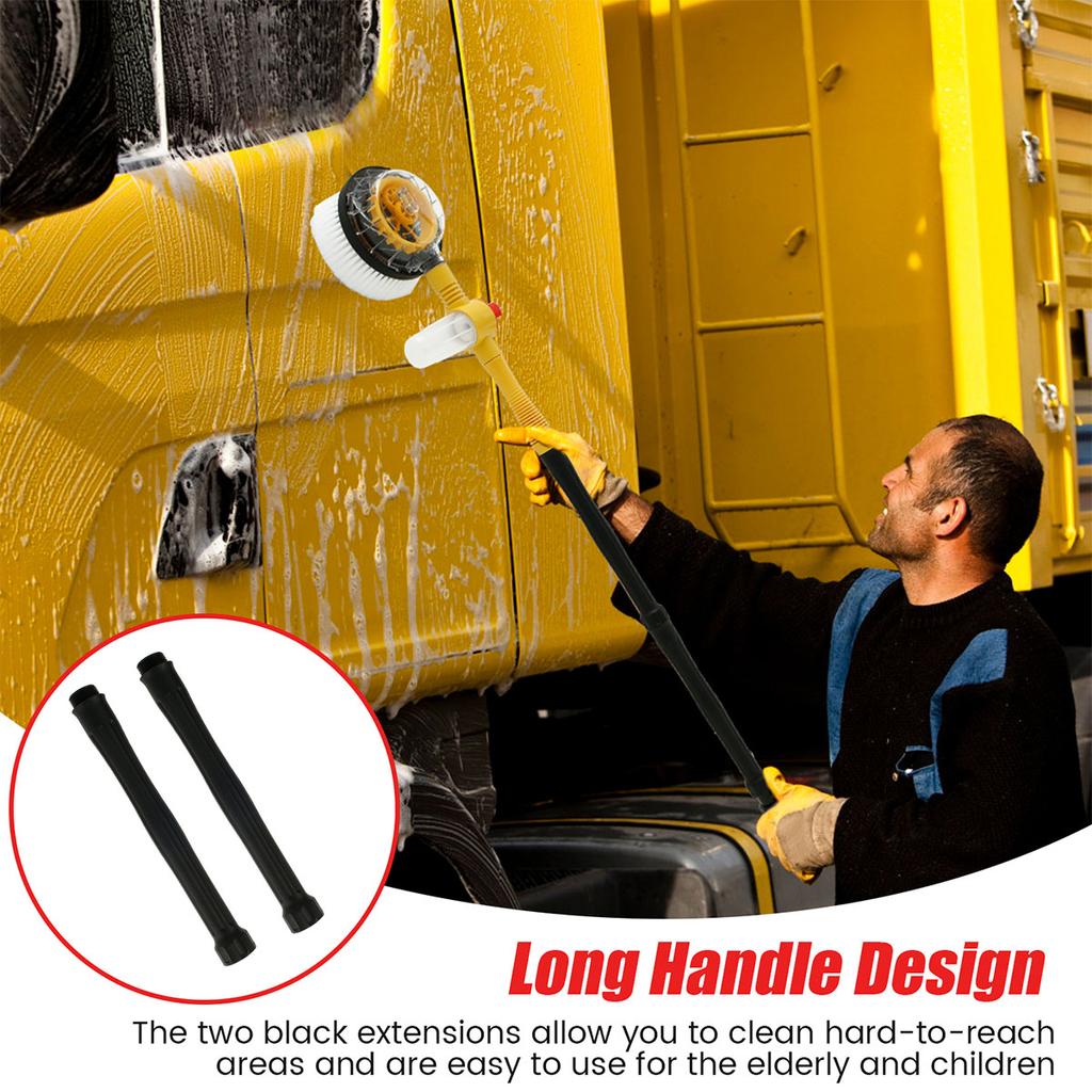 Автоматическая вращающаяся щетка для мытья автомобиля, набор щеток для чистки окон автомобиля, вращающаяся на 360° головка, портативная шенилловая щетка для мытья автомобиля с длинной ручкой