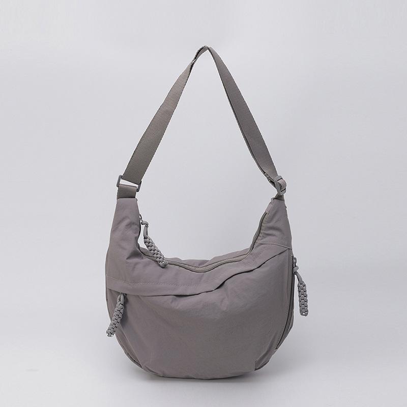 Fashion cloth bag female student class satchel nylon cloth messenger bag large capacity shoulder bag Japanese outing dumpling bag