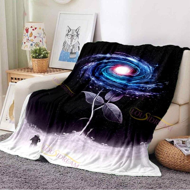 Фланелевое одеяло с тематикой космического пространства Галактики, одеяло с солнечной системой, одеяло для космического пространства, дизайн для дивана-кровати, декор комнаты, подарок