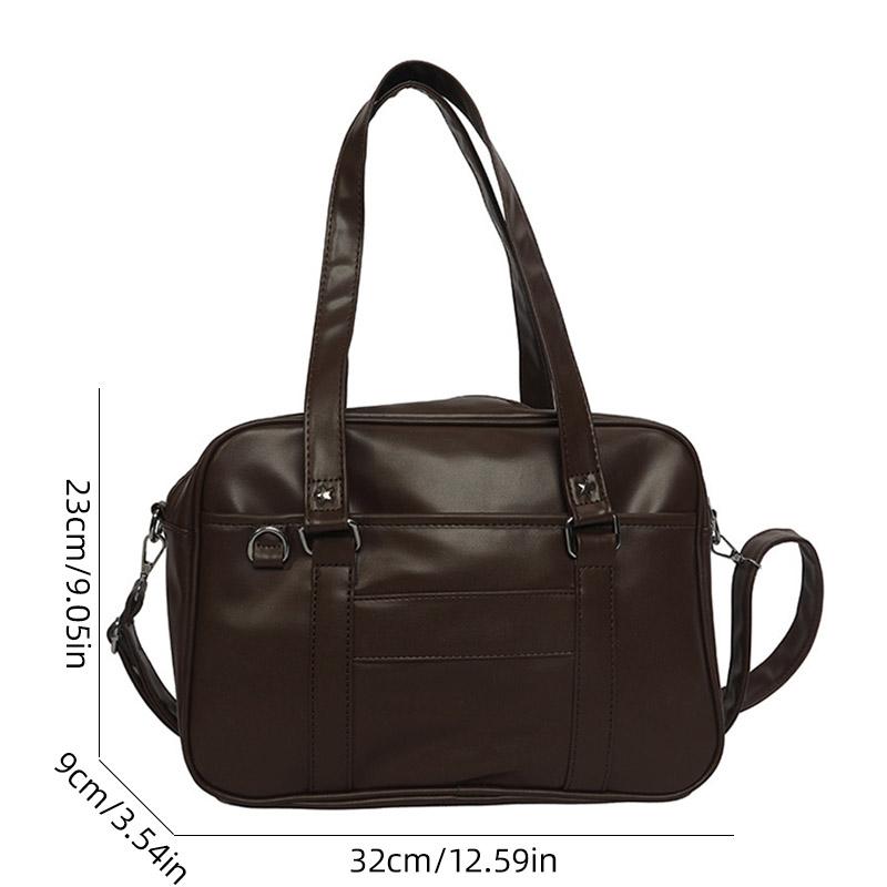 SCIONE Японская школьная сумка JK Uniform Bag из ПУ водонепроницаемая сумка через плечо вместительная студенческая сумка для поездок на работу однотонная сумка через плечо