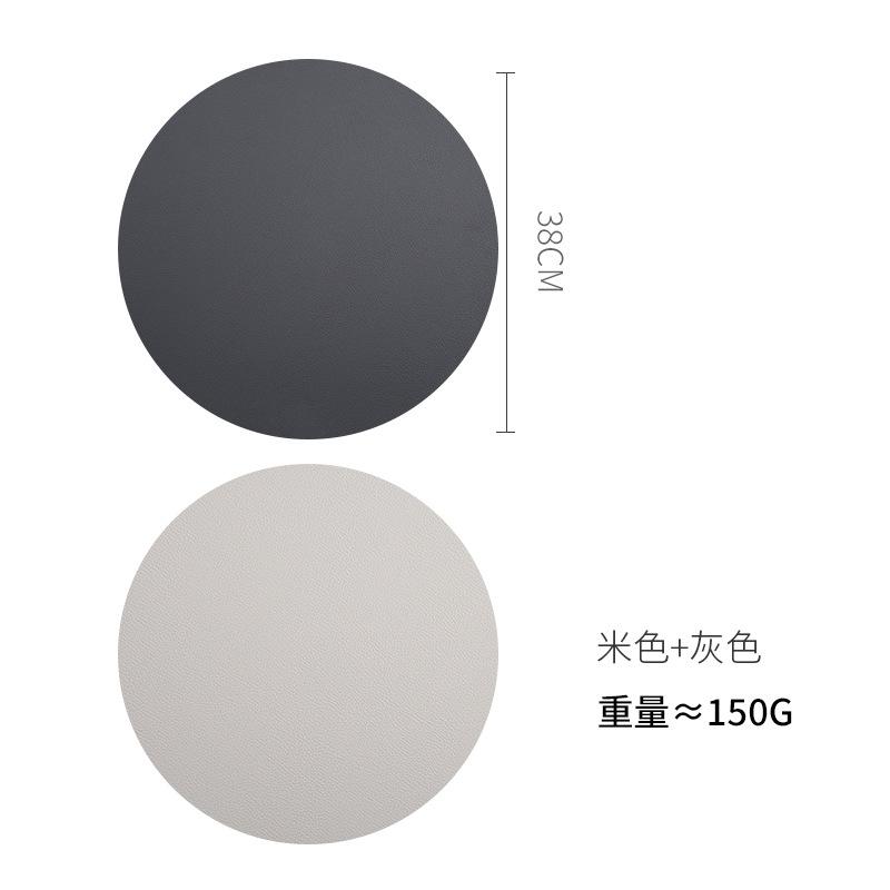 High-end two-color leather placemat household triangular oval waterproof and oil-proof thermal insulation mat bowl cushion coaster placemat