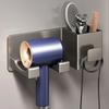 Wall Mounted Hair Dryer Holder Bathroom Shelves Shaver Hair Dryer Stand with Storage Box Toilet Organizers Bathroom Corner Shelf