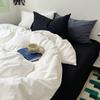 Cream mix and match pure cotton washed cotton four-piece set ins solid color girl heart cotton quilt cover student bed three-piece set