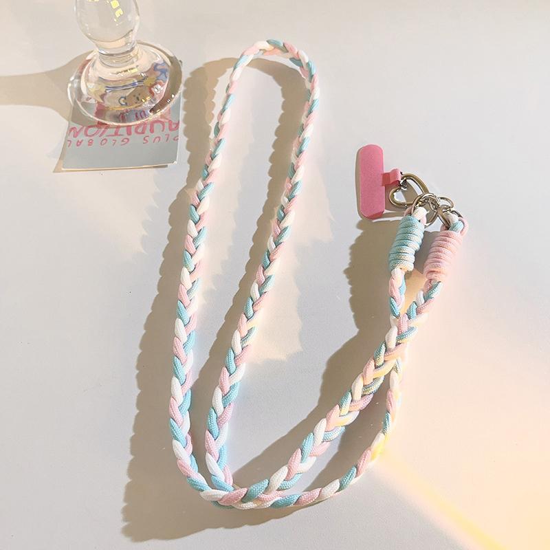 Цветной длинный ремешок для телефона через плечо, веревочная цепочка для iPhone, Samsung, Huawei, Xiaomi, брелок, универсальная подвеска для телефона и сумки