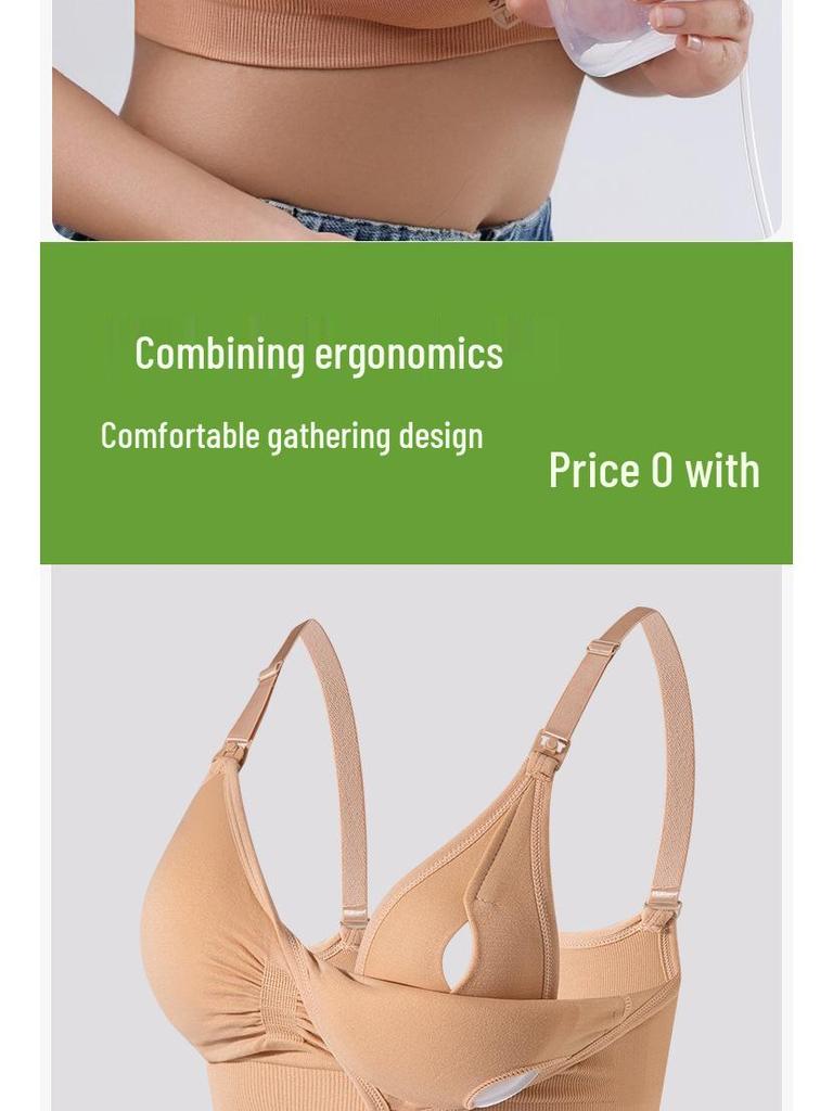 Hands-Free Breast Pumping Bra for Nursing, Breathable Maternity and Breastfeeding Support