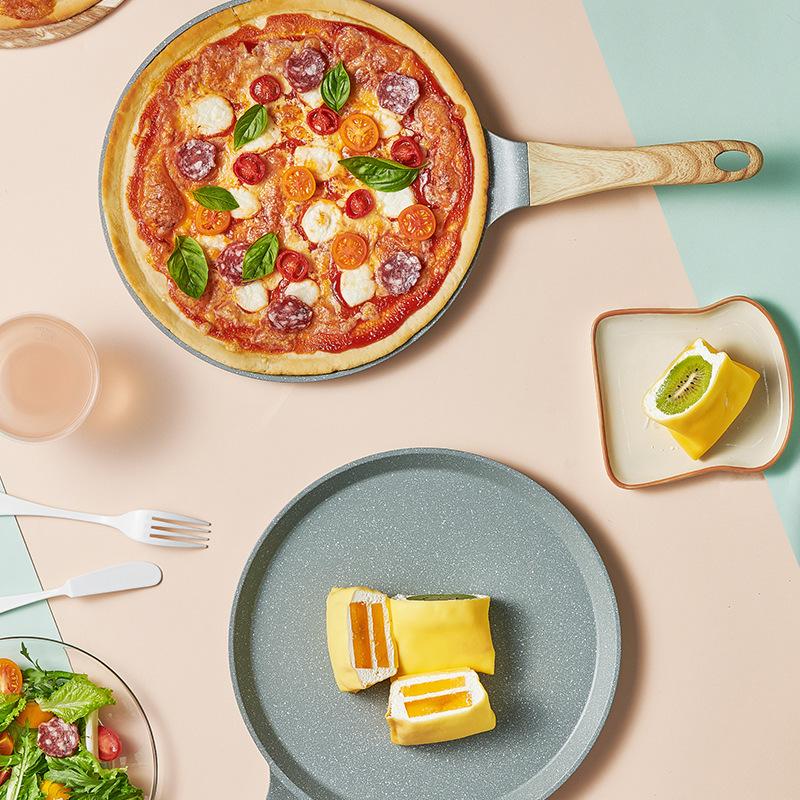 Сковорода с антипригарным покрытием Сковорода из камня Майфан Сковорода для стейка, блинов, омлета Антипригарная посуда Приготовление завтрака Индукционная плита Газовая плита tho