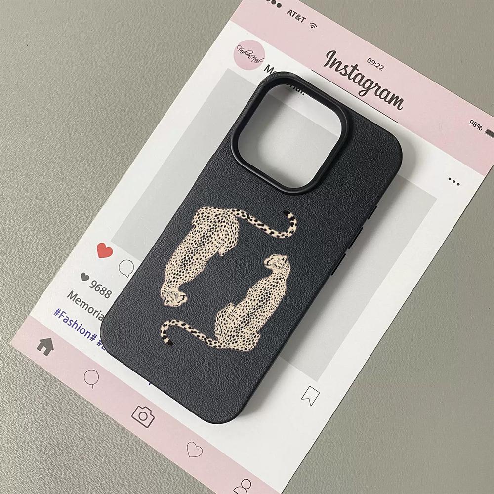 Чехол для телефона 'Гепард в полоску' Подходит для IPhone 17 Pro Max Air 16 15 Plus 14 13 12 11 Чехол-обложка Funda Для IPhone 16 15 14 Plus