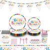 Disposable Color Birthday Plate Tableware Children'S Holiday Arrangement Party Cake Paper Plate Supplies