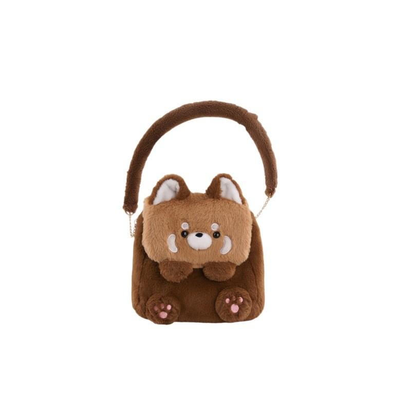Raccoon Backpack Plush Cartoon Schoolbag Large Capacity Kids Decoration Gift