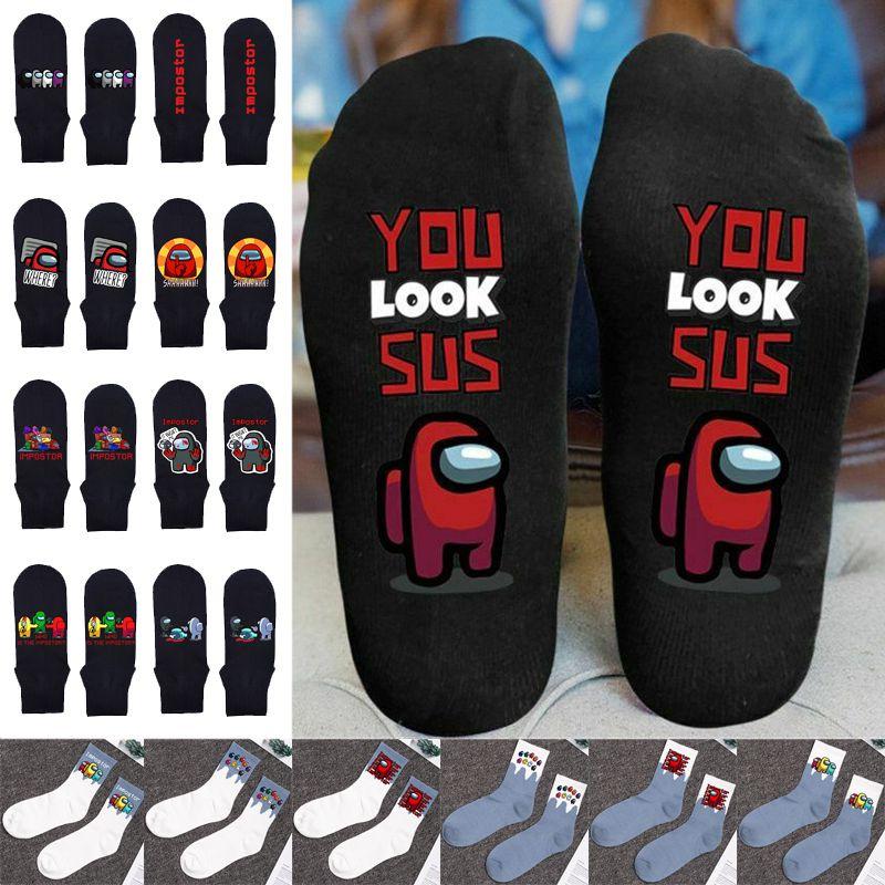 Among Pattern Us Socks Adult Stockings Unisex Game Cartoon Impostor Clothes Sock Ankle