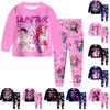Children's Fashion Suit Skirt Round Neck Long Sleeve Top Pants
