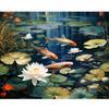 Рамка DIY Картина по номерам Набор красок Пруд с лотосами Пейзажная живопись по номерам Взрослые ремесла Подарок своими руками Домашний декор на Cavas 40x50 см