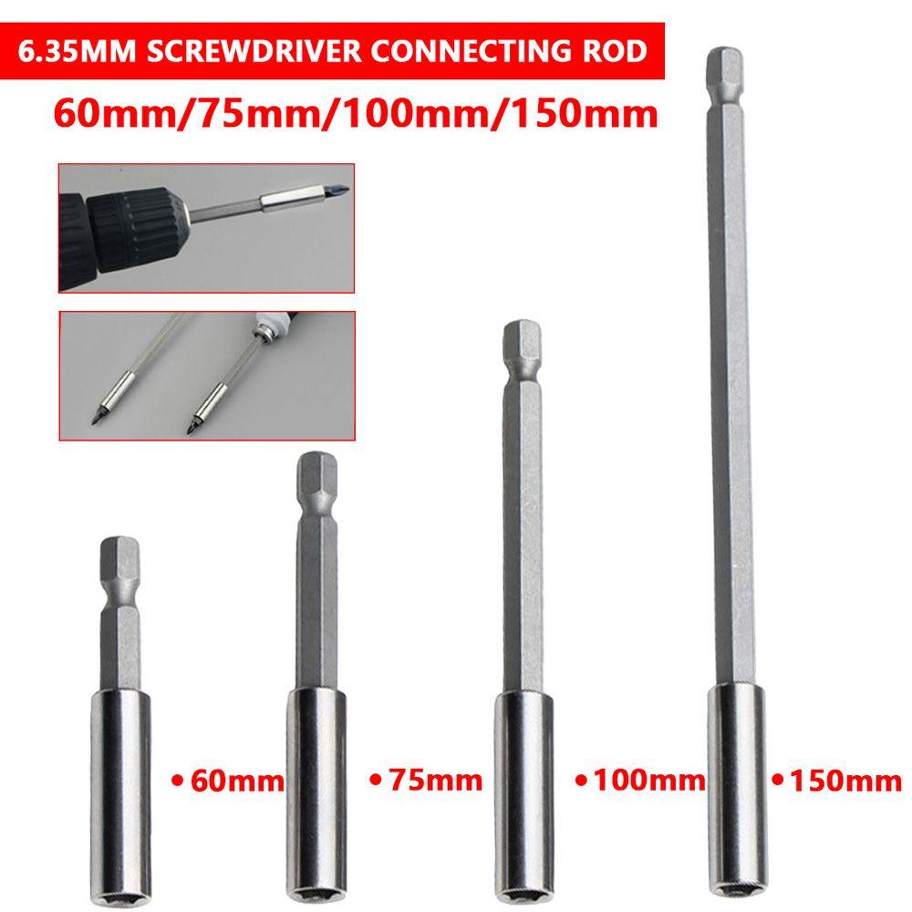 1/4" Quick Release Screwdriver Power Tools Extension Hex Shank Drill Bit Holder Extender Rod Socket
