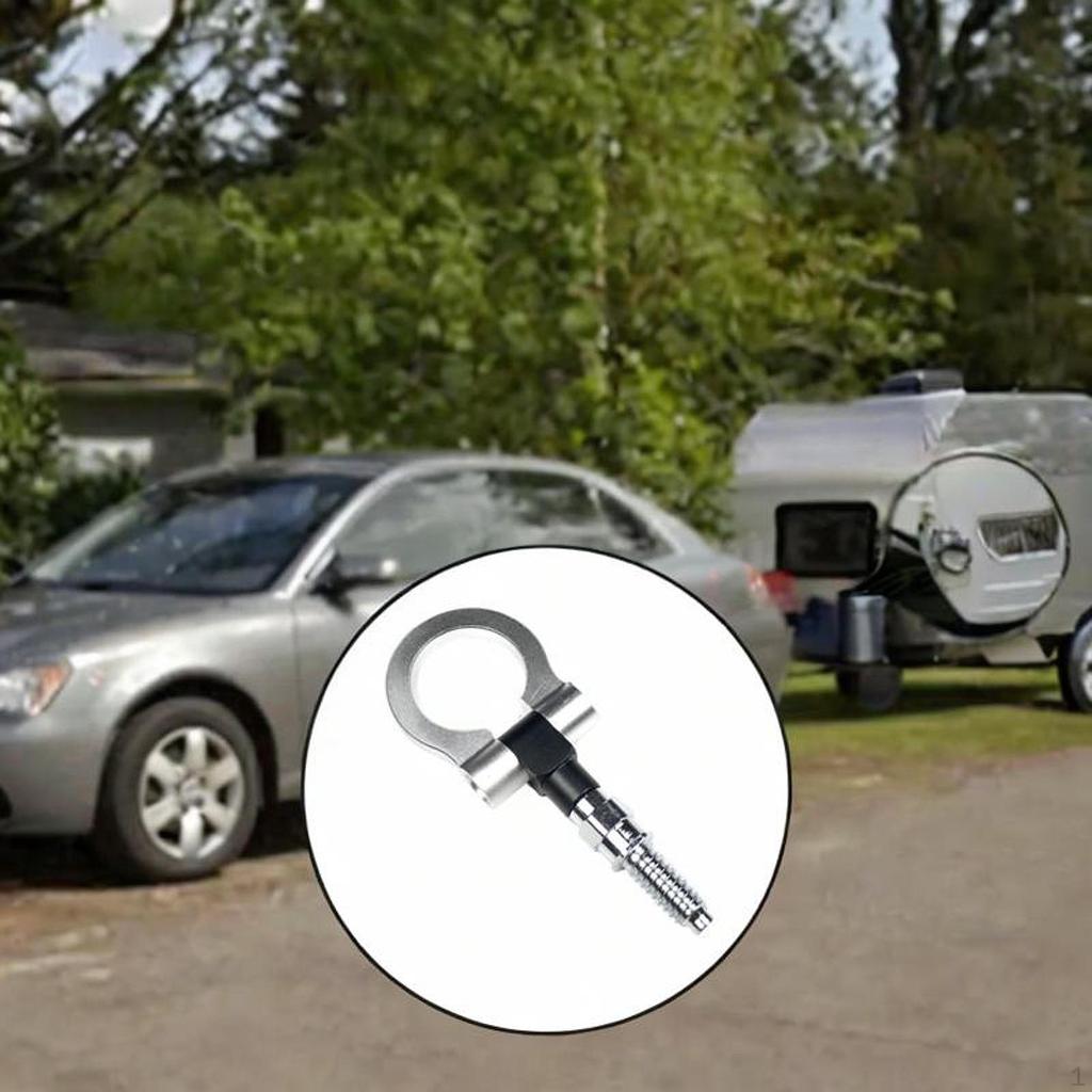 Car Folding Towing Hook Tow Bar Sturdy Swivel Ring Trailer Pull for SUV Truck Cars