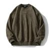 American retro heavy suede crew neck sweater men's spring new trendy brand loose casual couple top
