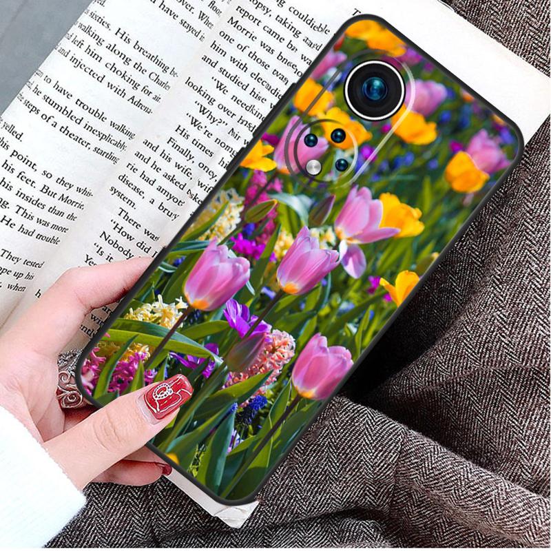 Чехол-цветок с весенними тюльпанами для Honor Magic 5 6 7 8 Pro Honor Win RT X9d X9c X9b X9a X8c X8b 50 70 90 400 200 Lite
