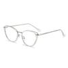 New retro metal anti-blue glasses trendy Internet celebrity fashion glasses frame women's photochromic flat glasses