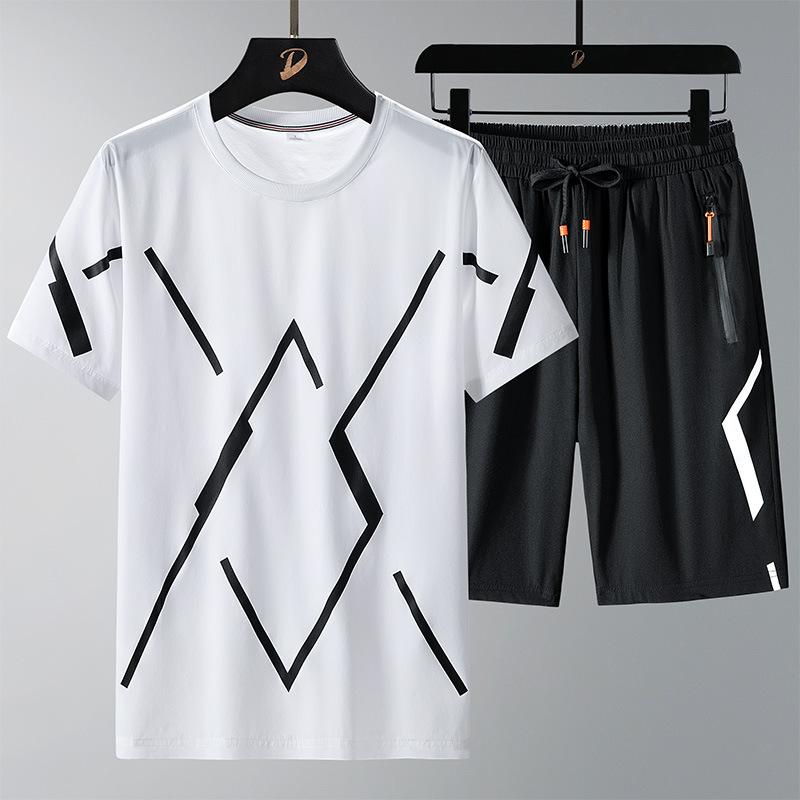 Мужской комплект футболок, большие размеры 6XL, 7XL, 8XL, шорты, футболка, костюм, большие размеры, черные футболки с короткими рукавами, летняя мода, свободные