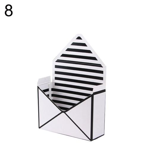 Романтический конверт в полоску, букет цветов, бумажная упаковка, держатель для коробки, подарок флориста