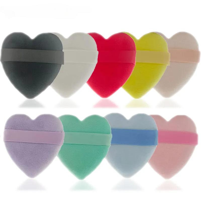 3pcs Soft Velvet Makeup Sponge Heart Shape Powder Puff Face Mini Makeup Foundation Eyesshadow Cosmetic Puffs Makeup Puff Tools