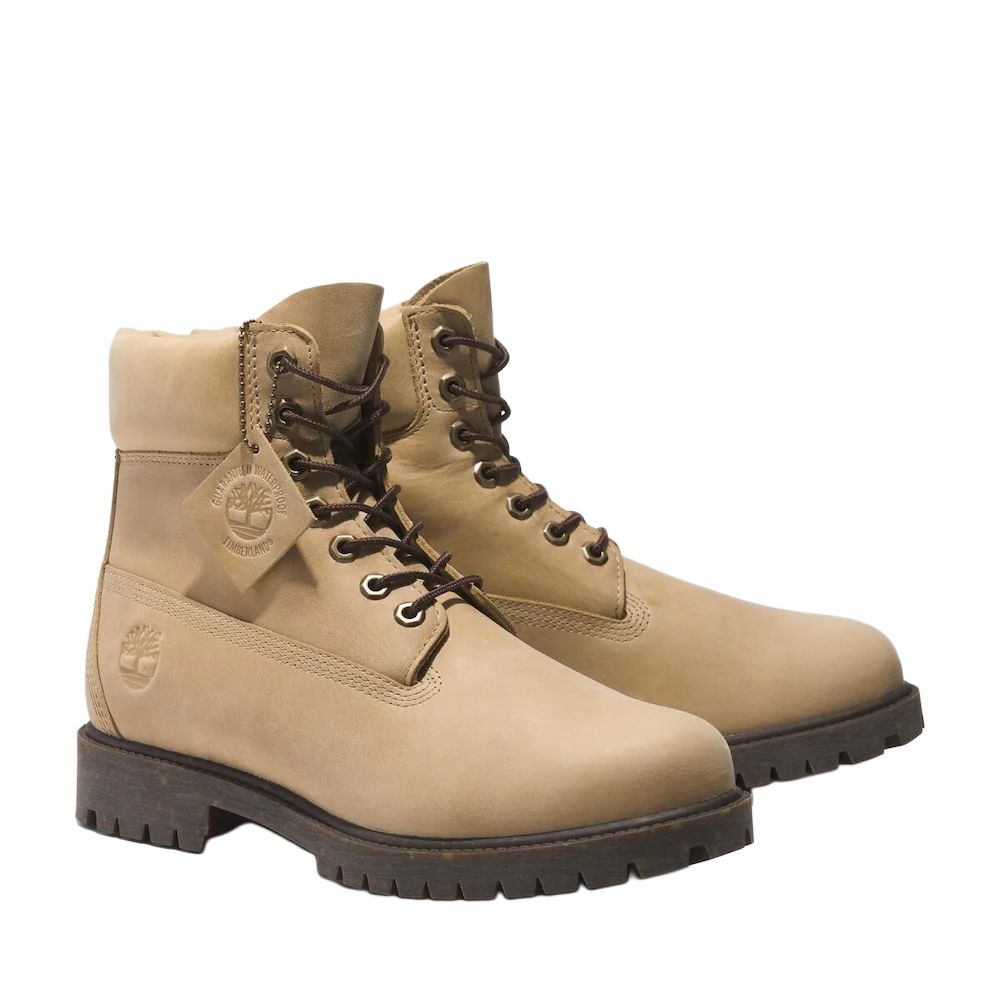 Timberland Кожаные водонепроницаемые амортизирующие универсальные удобные полусапоги для улицы серии Heritage Мужские ботинки бежевые A41MWEN6
