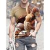 Men's Easter Bunny Tshirt Tops 3D Print Cute Rabbit With Eggs T Shirt New In Round Neck Short Sleeve Shirts