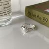 Stylish Irregular Heart Ring For Women With Unique Design And Adjustable Size