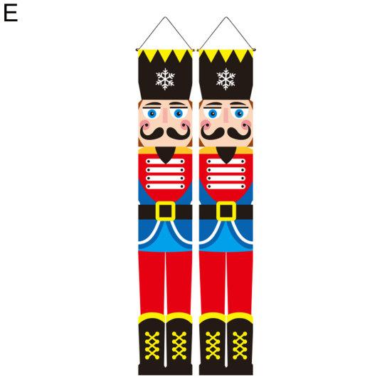 1 пара баннер-солдат из орехового дерева, рождественский знак на крыльце, дверной подвесной баннер с Рождеством на Рождество, домашний декор