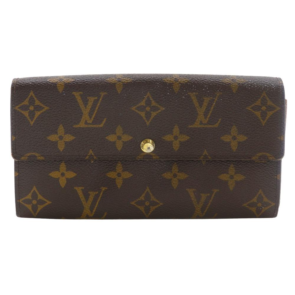 Louis Vuitton Portefeiulle Sarah Purse M61734 Brown Monogram Canvas Unisex Used