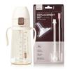 Mother K Basic PPSU One Touch Chu Straw Cup 300ml + Chu Straw Refill Set, 1 Set, Cream (cup)