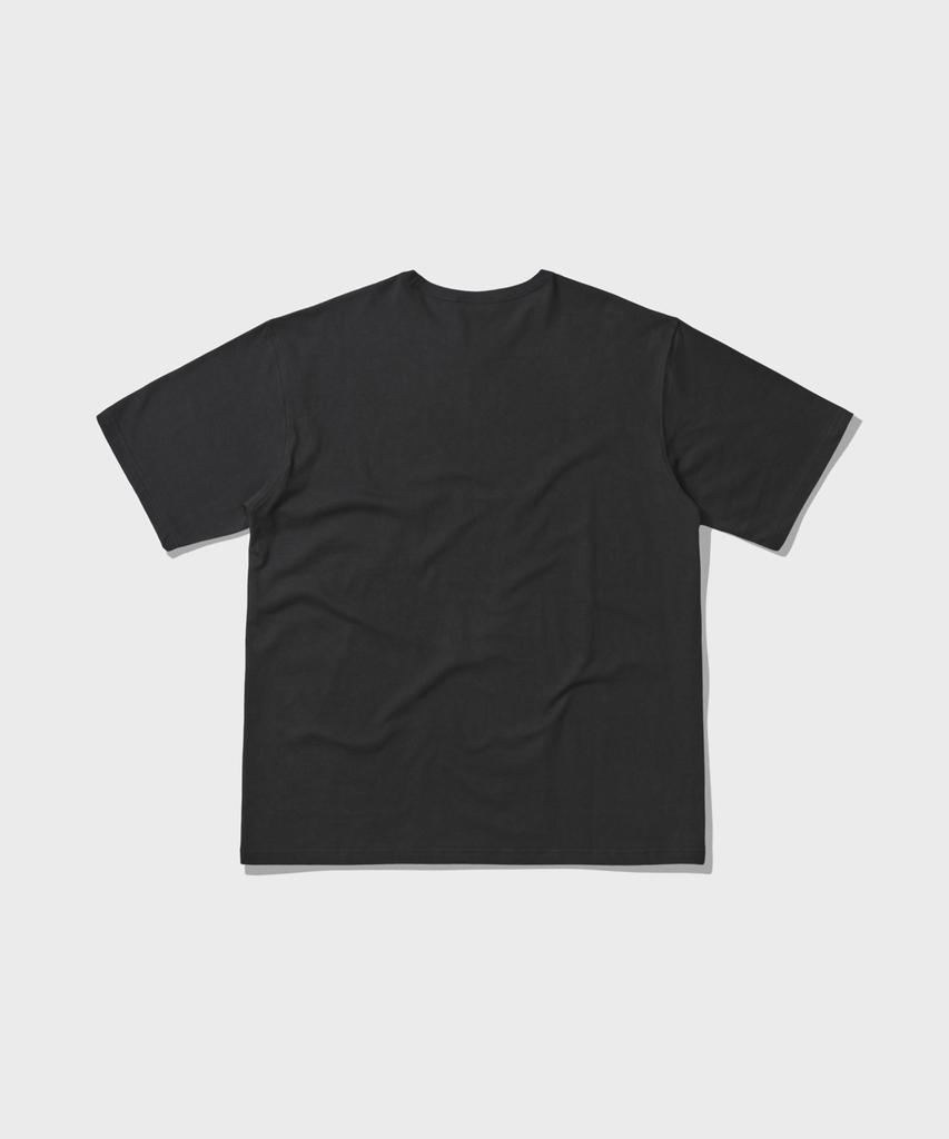 DISCUS ATHLETIC Heavyweight Center Logo T-Shirt Washed Black