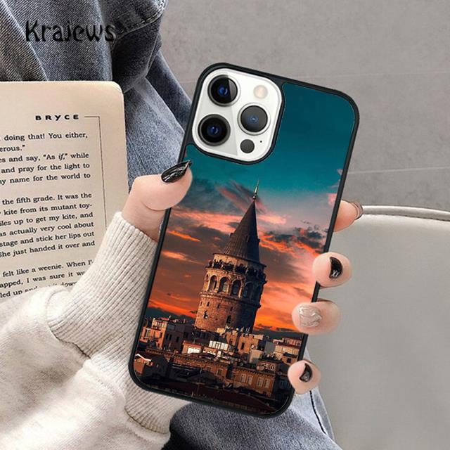 Турция Стамбул Пейзаж Здание Мягкий Чехол Для Телефона Для iPhone 17 Air 16 15 14 Max Plus 11 12 13 Pro Max Телефон coque Fundas