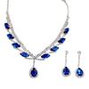 1 Set Bridal Jewelry Set Shiny Decoration Female Trendy Lightweight Sparkling Clavicle Chain Earrings for Banquet
