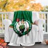 1pc Boston Celtics Theme Blanket - Digital Print, Polyester, Cozy for All Seasons, Perfect for Outdoor, and Travel