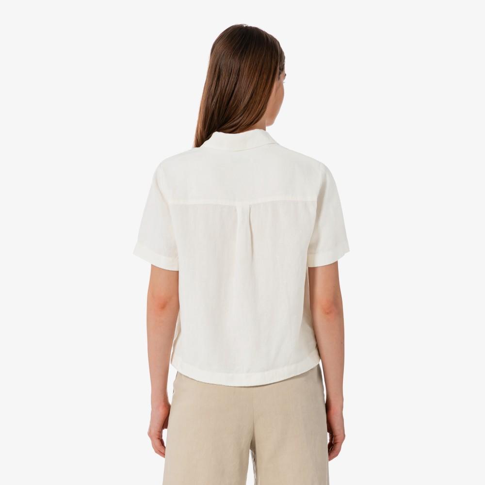 [Lacoste] Women's Linen Openwork Short Sleeve Shirt CF197E-56G70V