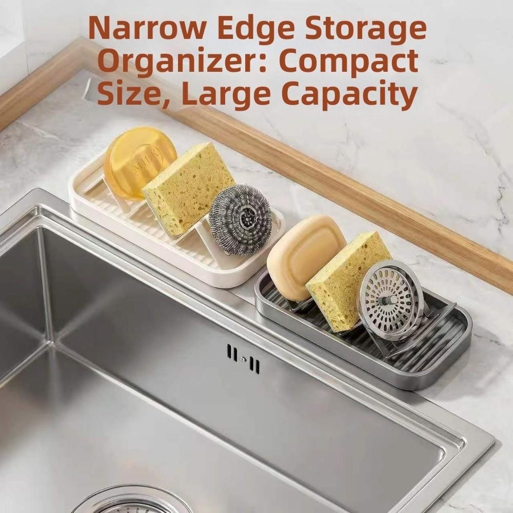 Waterproof Bathroom Soap Dish Self Draining Kitchen Storage Holder W-Shaped Soap Rack Restaurant