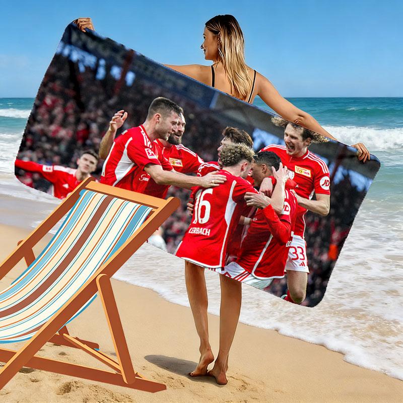 Union Berlin Players Print Beach Towel, Large Soft Quick Dry Towel for Beach Camping Swimming